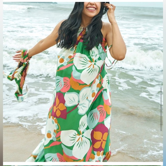 TED BAKER • STUNNING “Dulina” Green Floral Maxi Dress •Size 6 - Picture 11 of 14